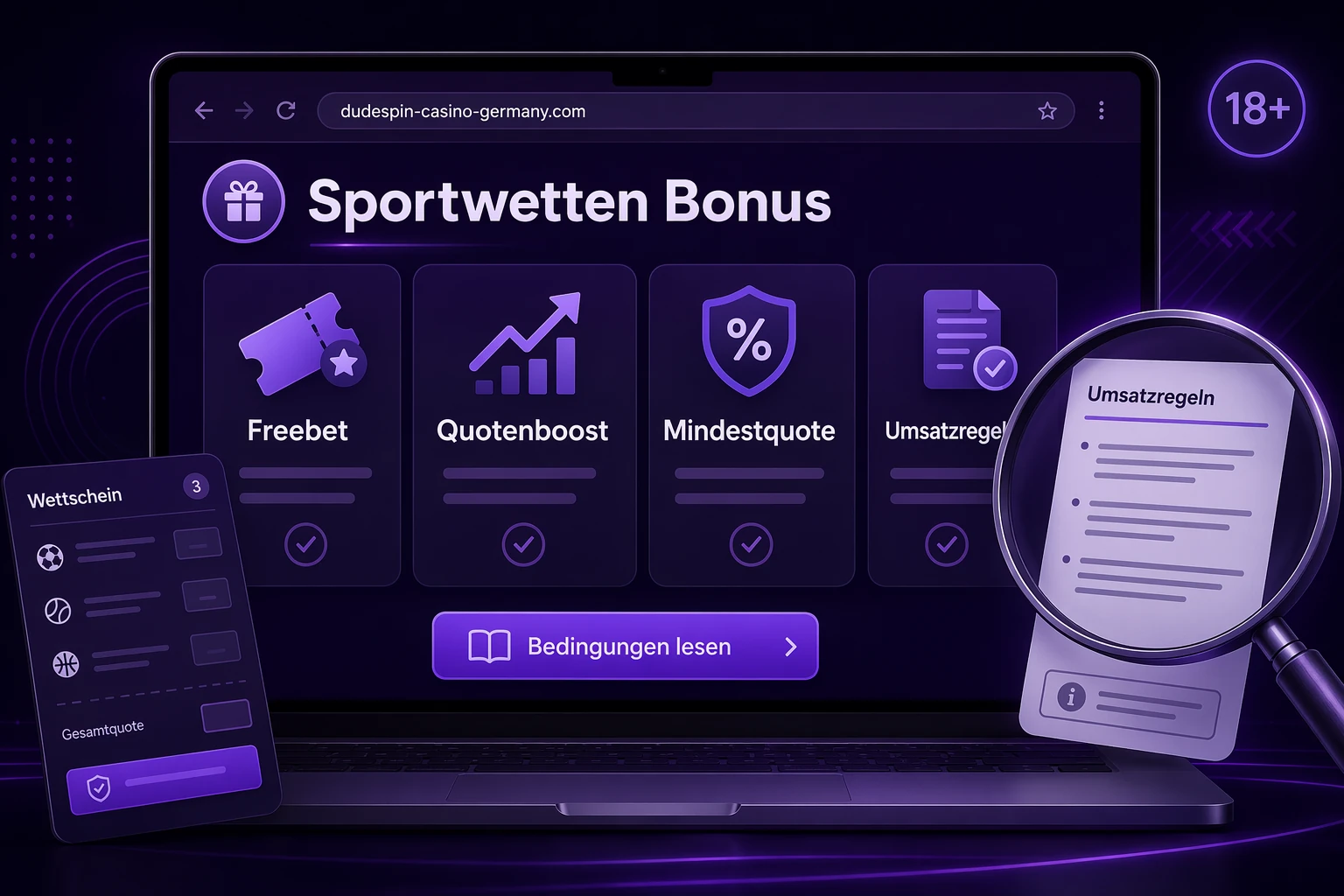 Sportwetten Bonus bei Dudespin: Bedingungen richtig lesen
